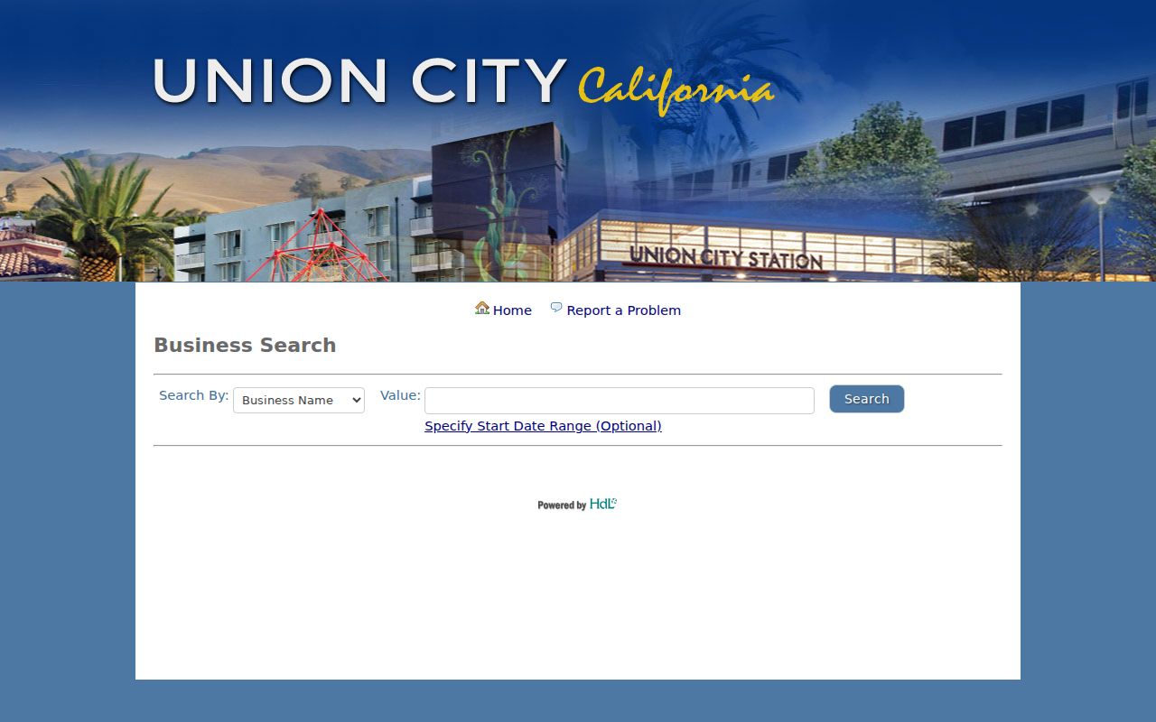 Union City neighbors view of the municipal business license search