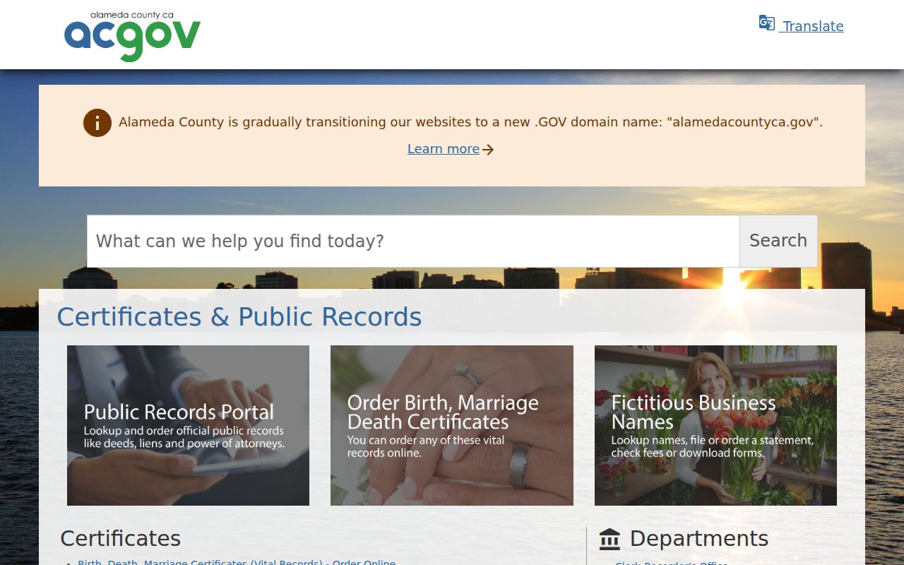 Union City previous residents research starting with Alameda County Clerk-Recorder records