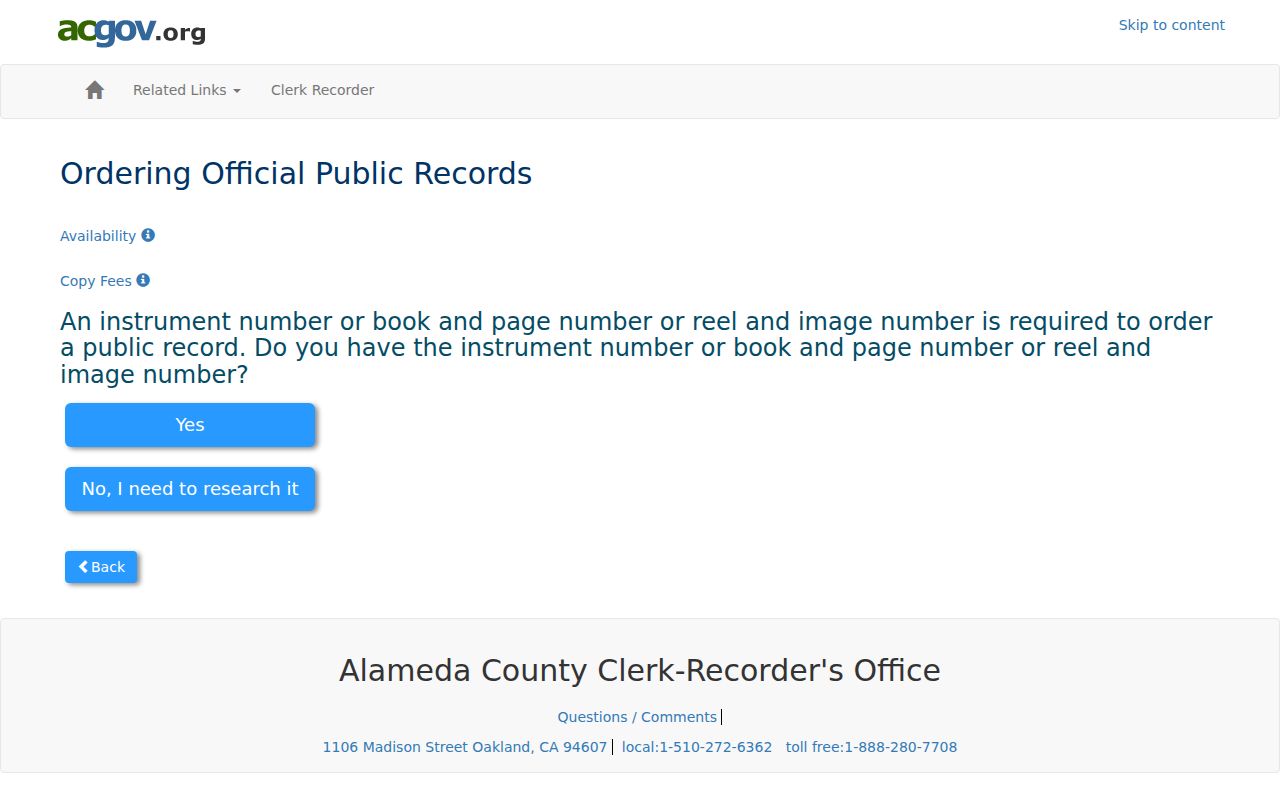 Union City residents directory view of Alameda official public records and deed index